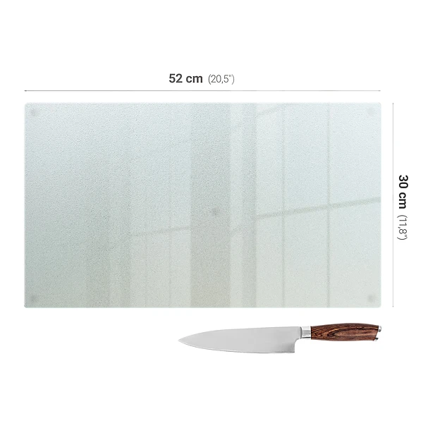 Tabla de cortar de vidrio de 52 x 30 cm