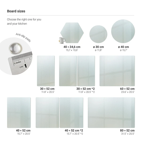 Tabla de cortar XL de 80 x 52 cm