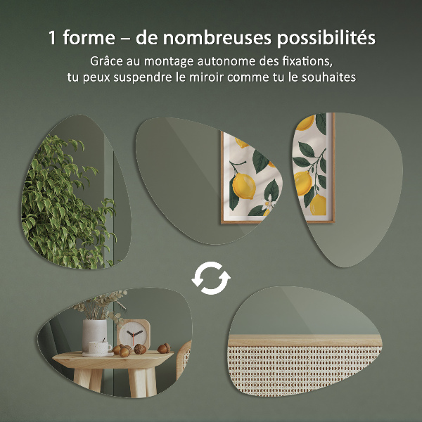 Espejo ovoidal 50x70 cm
