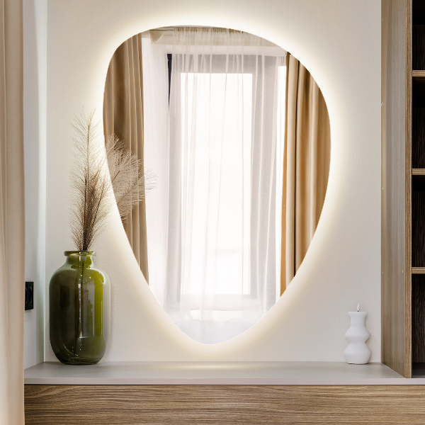 Espejo LED con forma de huevo 57x80 cm