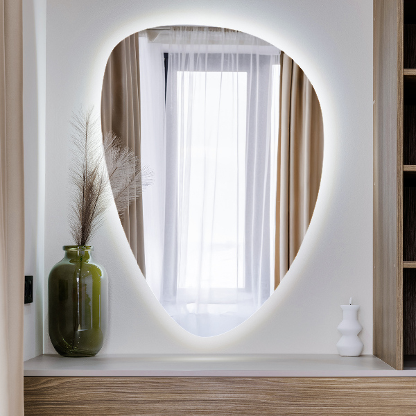 Espejo LED con forma de huevo 64x90 cm