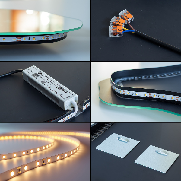 Espejo LED con forma de huevo 64x90 cm