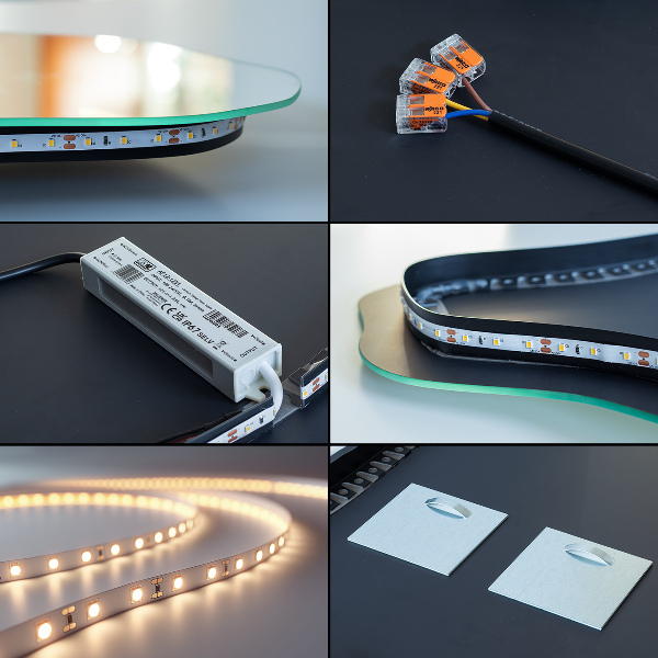 Espejo LED con forma de huevo 64x90 cm
