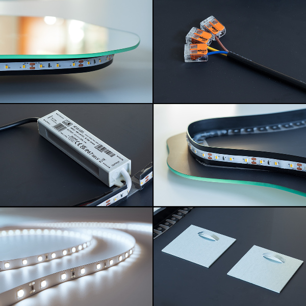 Espejo LED con forma de huevo 64x90 cm