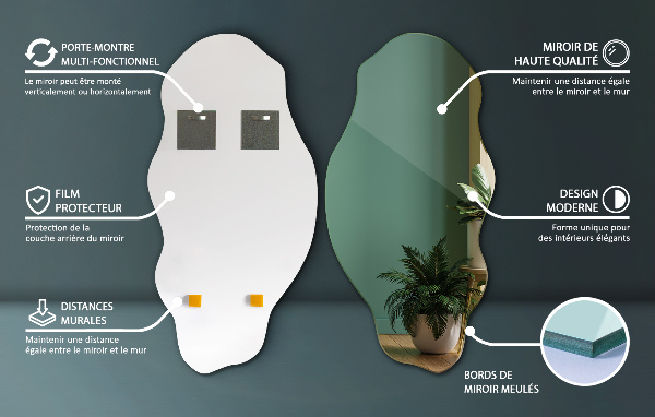 Espejo con formas mancha 40x80