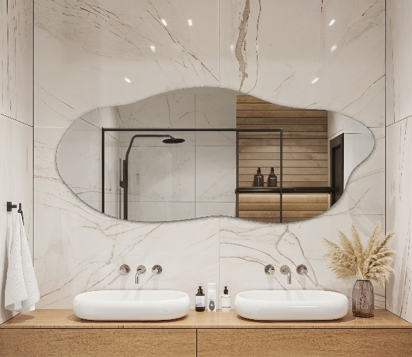 Espejo irregular sin marco 40x90 cm