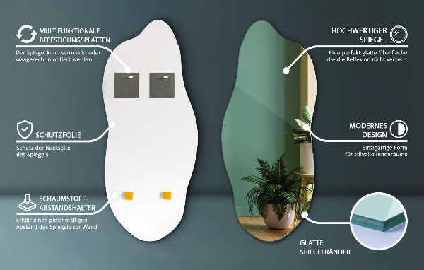 Espejo con forma original moderno 45x100 cm