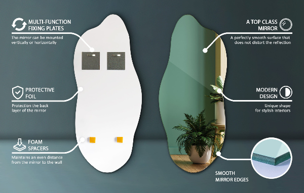 Espejo con forma original moderno 45x100 cm