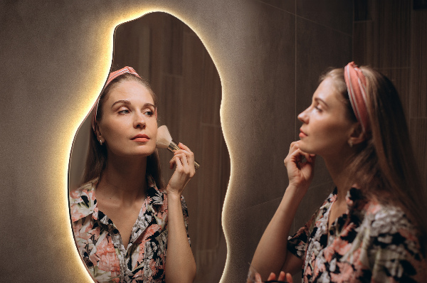 Espejo organico con luz led de moda 40x80 cm