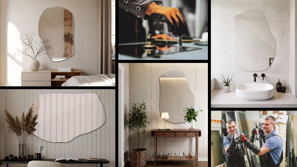 Espejo organico de estilo 90x59 cm