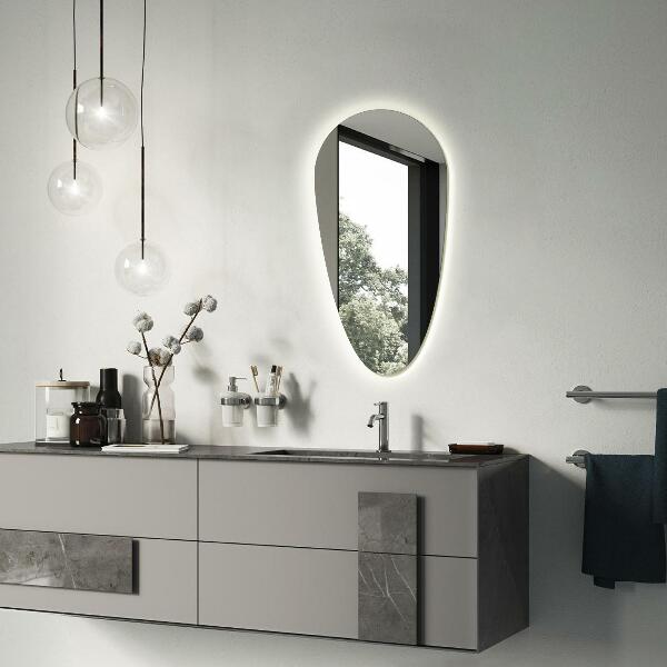 Espejo led gota de agua 40x80 cm