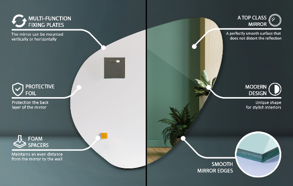 Espejo irregular 58x58 cm