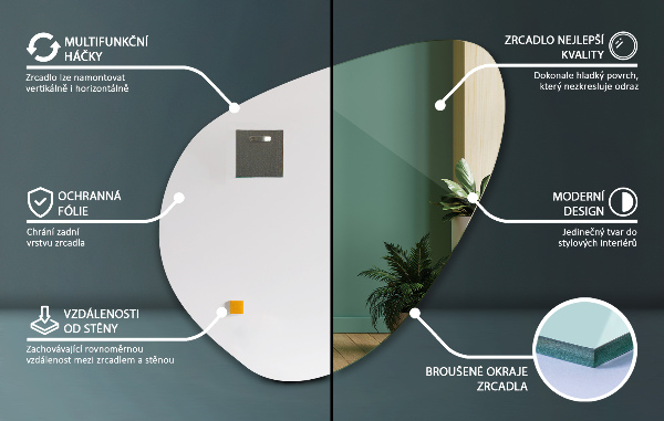 Espejo original 77x77 cm