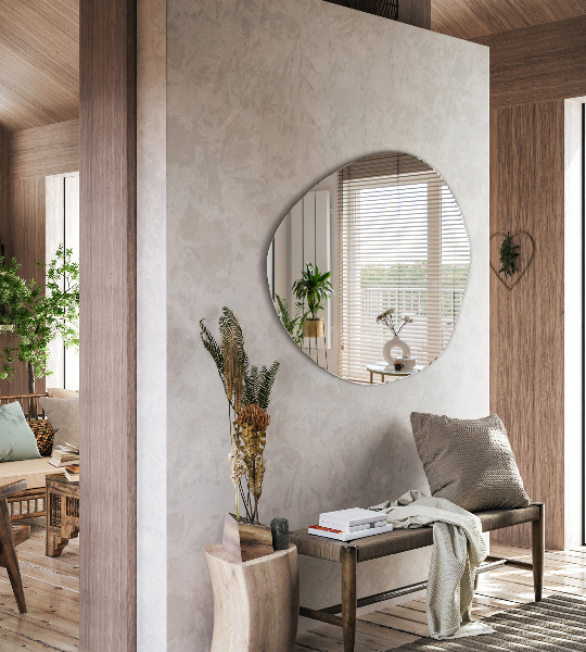 Espejo organico para pared sin marco 67,6x67 cm