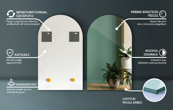 Espejo irregular arcada 45x80 cm