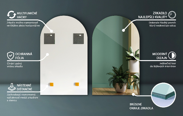 Espejo original redondeado 60x100 cm