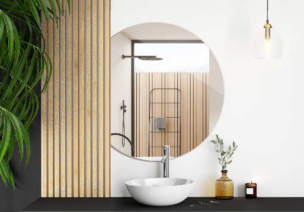 Espejo circulo cortado 63x70 cm