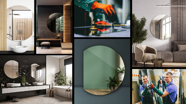 Espejo con cortes especiales 70x80 cm