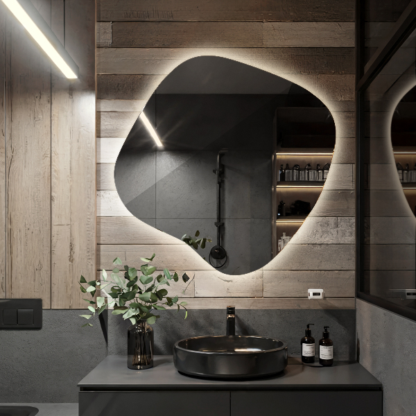 Espejo original con luz led 59x58 cm