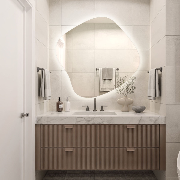 Espejo original con luz led 68x67 cm