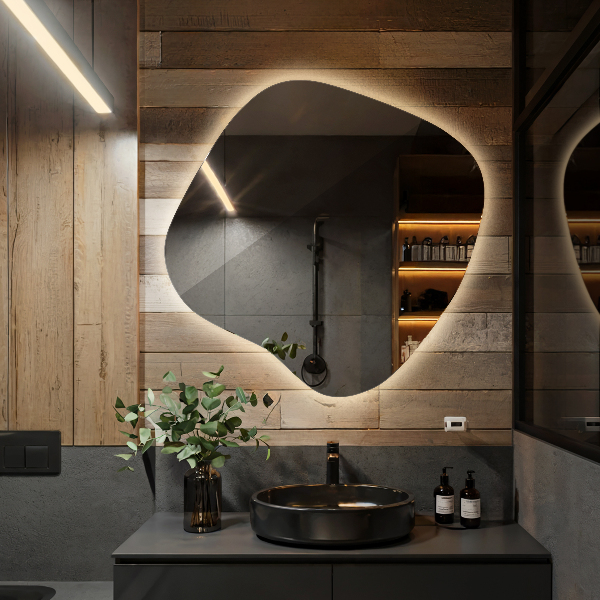 Espejo original con luz led 68x67 cm