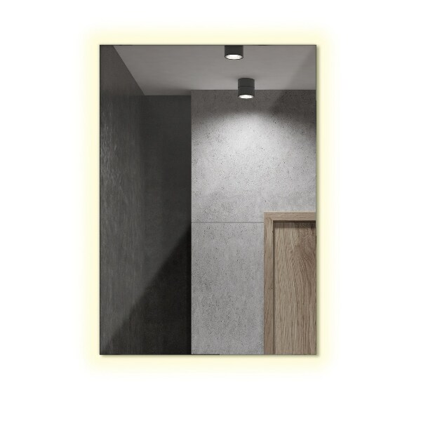 Rectangular espejo de baño con luz led 100x70 cm