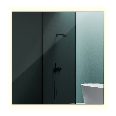 Espejo de baño rectangular con luz led 50x50 cm