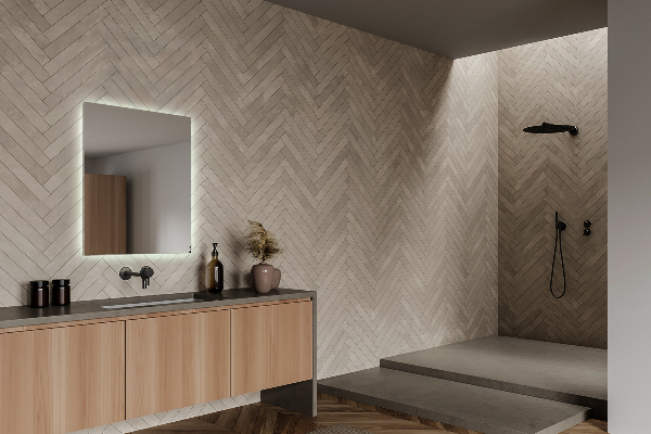 Espejo de baño rectangular con luz led 50x50 cm