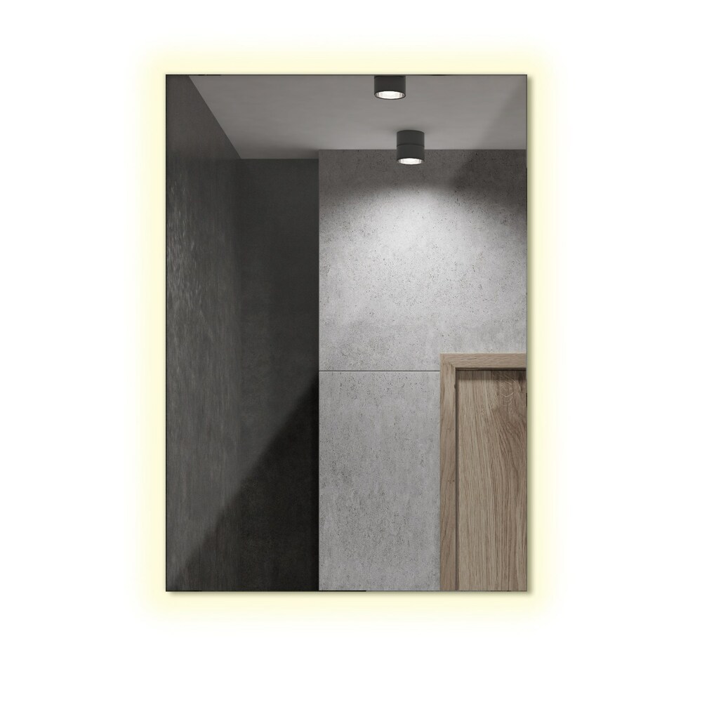 Rectangular espejo con luz led de baño 70x50 cm