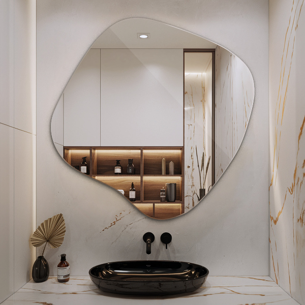 Espejo irregular en forma de mancha original 48x48 cm