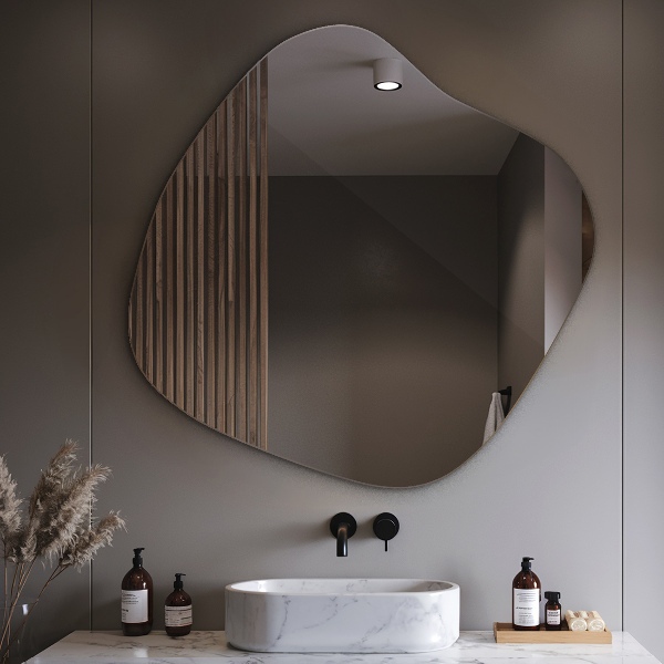 Espejo irregular en forma de mancha original 58x59 cm