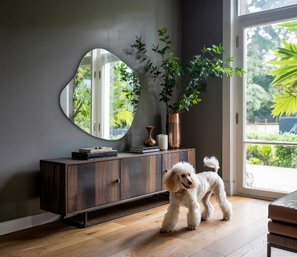 Espejo irregular en forma de mancha original 68x67 cm