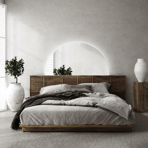 Espejo semicircular con luz led 50x100 cm