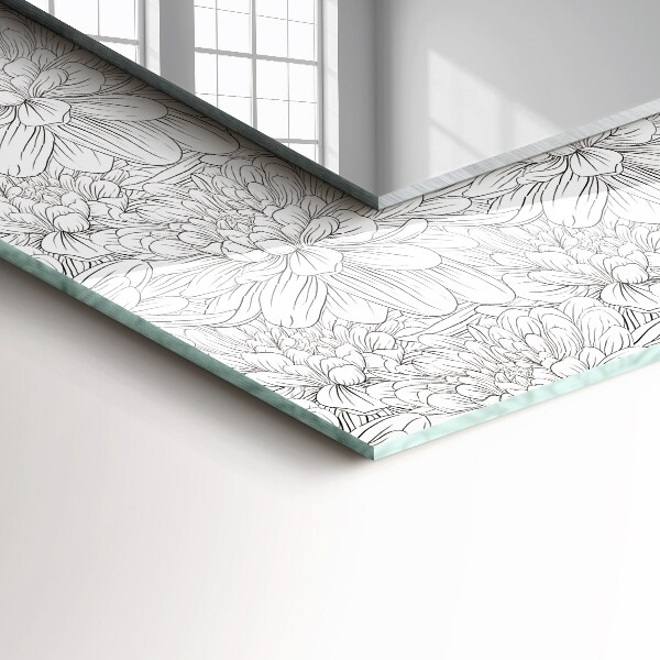 Motivo floral monocromo