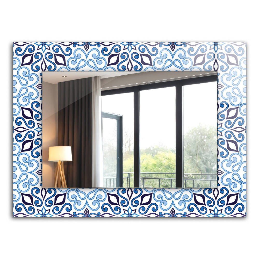 Motivo ornamental azul