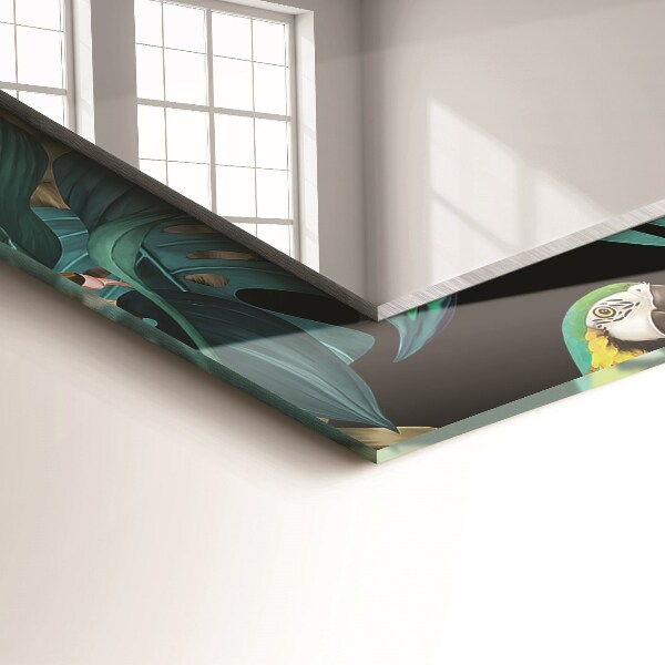 Loros con un tigre en la selva