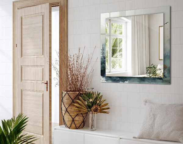 Flores hojas pájaros