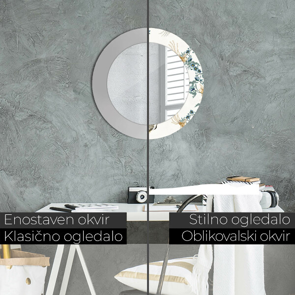 Espejo redondo con decoración Chinos