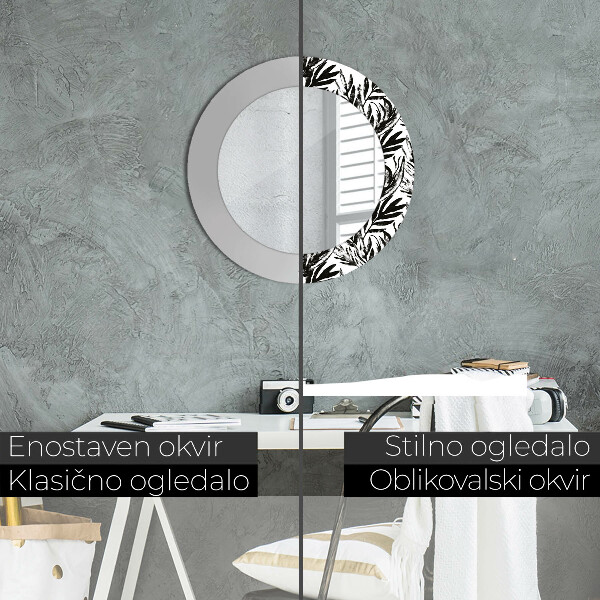 Espejo redondo marco estampado Monstruo