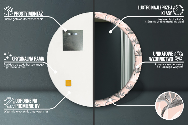 Espejo ścienne decorativo redondo Paraíso para las aves