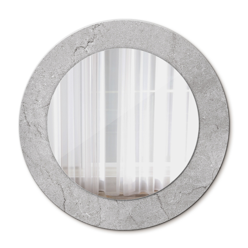 Espejo redondo impreso decorativo redondo Cemento gris