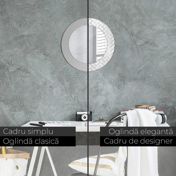 Espejo redondo con decoración Espiga