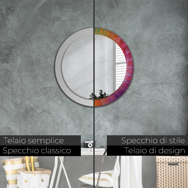Espejo redondo impreso decorativo redondo Espiral hipnótica