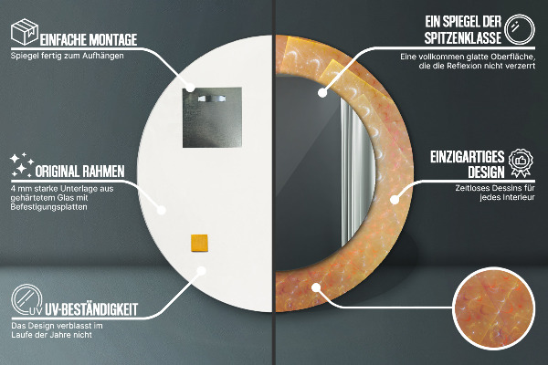 Espejo ścienne decorativo redondo Abstracción espiral