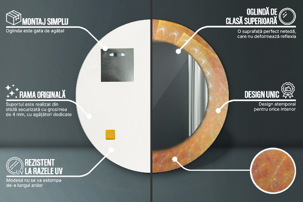 Espejo ścienne decorativo redondo Abstracción espiral