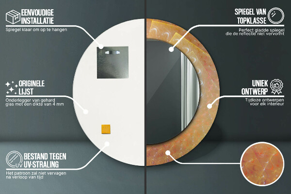 Espejo ścienne decorativo redondo Abstracción espiral