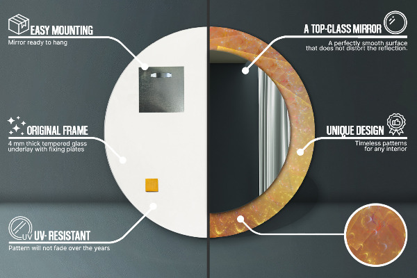 Espejo ścienne decorativo redondo Abstracción espiral