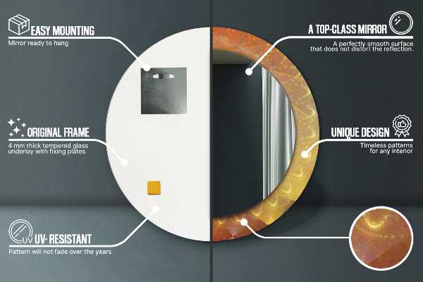 Espejo ścienne decorativo redondo Abstracción espiral