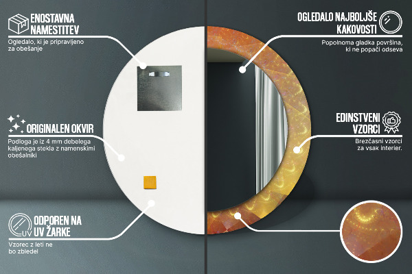 Espejo ścienne decorativo redondo Abstracción espiral