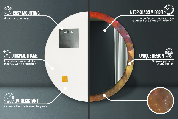 Espejo ścienne decorativo redondo Abstracción espiral